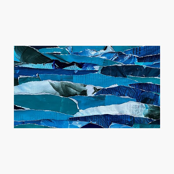 Item preview, Floating with Sky-Colored Fish Collage designed and sold by vmrshnkvart.