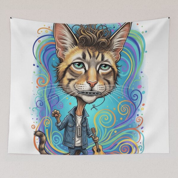 Item preview, Bob Dyelawn – The Meowin’ Poet designed and sold by Nine Lives Tour.