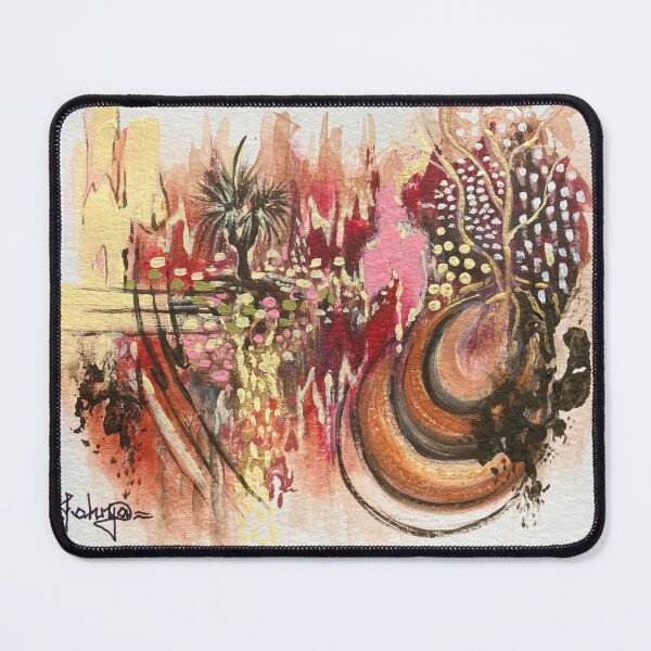 Item preview, Australian landscape abstract mixed media with Australian colours designed and sold by Tahnja Wolter.