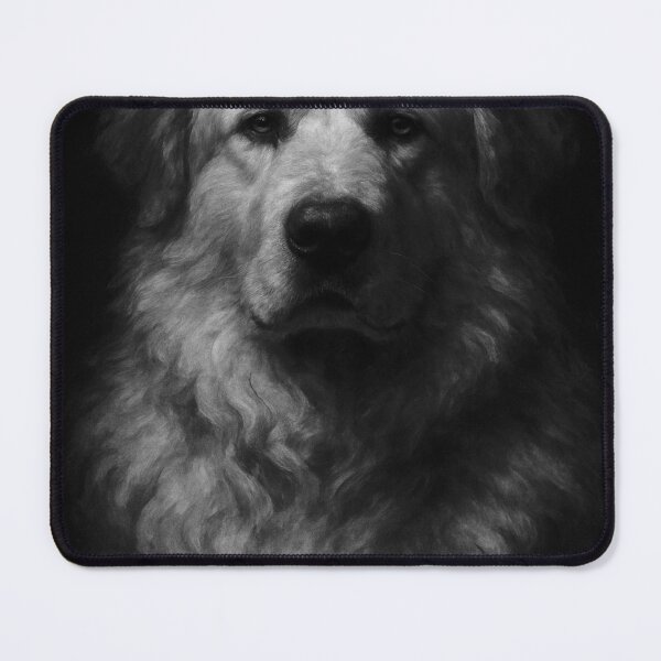 Item preview, Great Pyrenees Monochrome Oil Portrait designed and sold by SHADOWPAW0105.