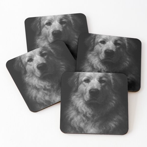 Item preview, Great Pyrenees Monochrome Oil Portrait designed and sold by SHADOWPAW0105.