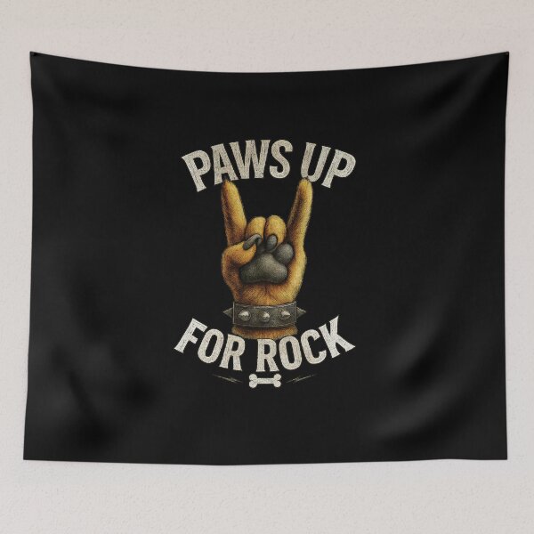 Item preview, Paws Up for Rock – Rocking Dog Love designed and sold by Sabber-and-Swag.