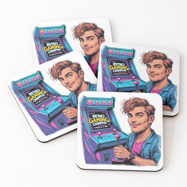 Item preview, Retro Gaming Champion – Funny 80s Arcade Gamer Sticker designed and sold by Collins Design.