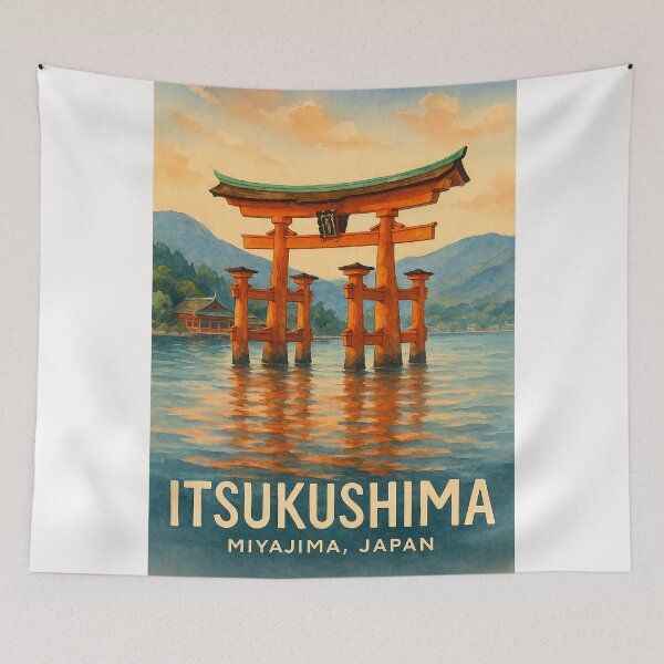 Item preview, Itsukushima Floating Torii and Shrine, Miyajima, Japan designed and sold by Places On Earth.