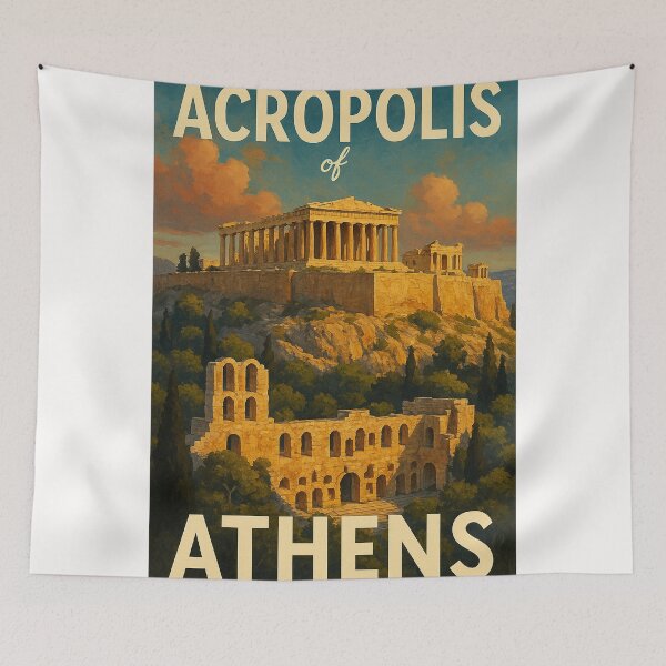 Item preview, Parthenon and Odeon at the Acropolis of Athens designed and sold by Places On Earth.
