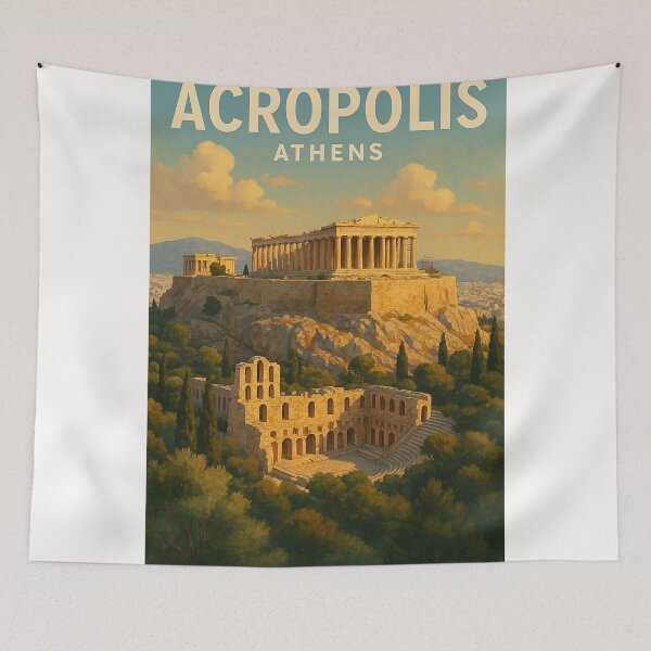 Item preview, Acropolis and Parthenon Above Athens, Greece designed and sold by Places On Earth.
