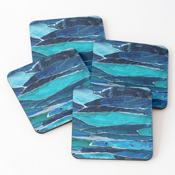 Item preview, Large Sea-Inspired Collage with Newspapers designed and sold by vmrshnkvart.