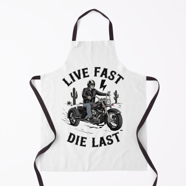 Item preview, Live Fast Die Last Biker Vintage Trike Motorcycle Rider Desert Quote T-Shirt Design designed and sold by MONOVINT.