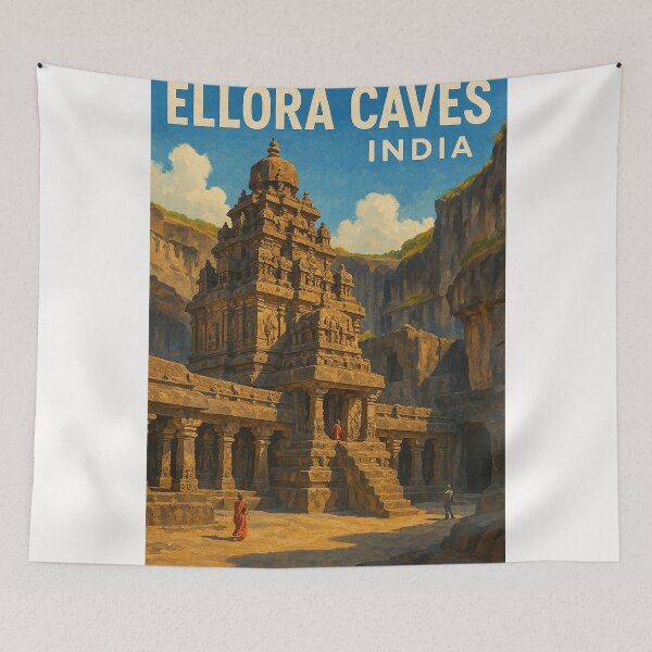 Item preview, Monolithic Kailasanatha Temple at Ellora, India designed and sold by Places On Earth.