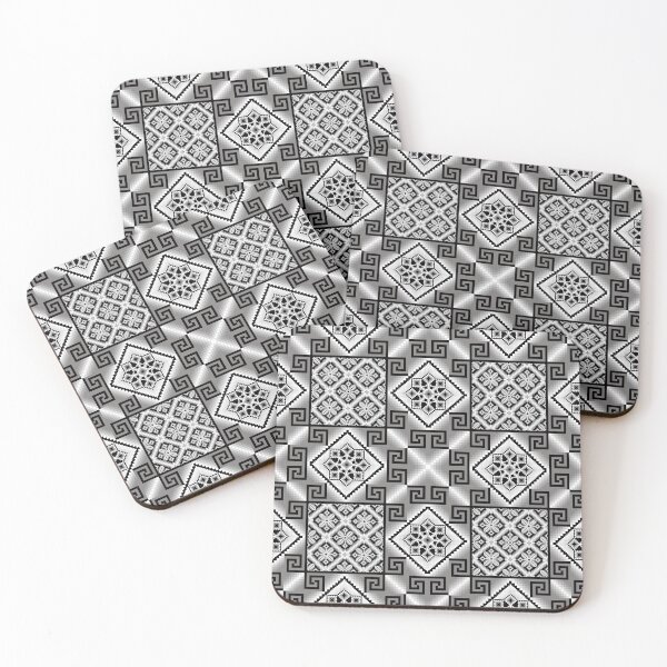Item preview, Monochrome Pixel Greek Pattern designed and sold by Khwanchai.