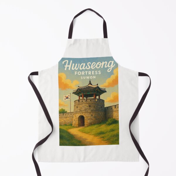 Item preview, Hwaseong Fortress with Korean Flag, Suwon designed and sold by Places On Earth.