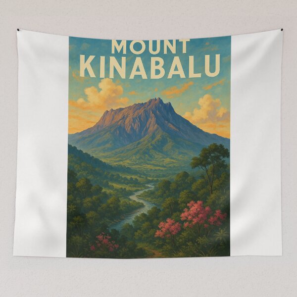 Item preview, Mount Kinabalu in Sabah, Malaysian Borneo designed and sold by Places On Earth.