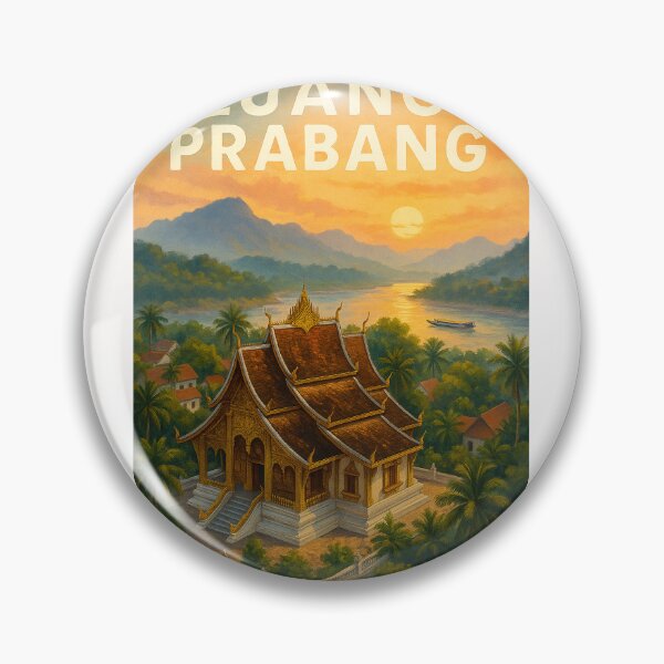 Item preview, Luang Prabang at Sunset, Northern Laos designed and sold by Places On Earth.
