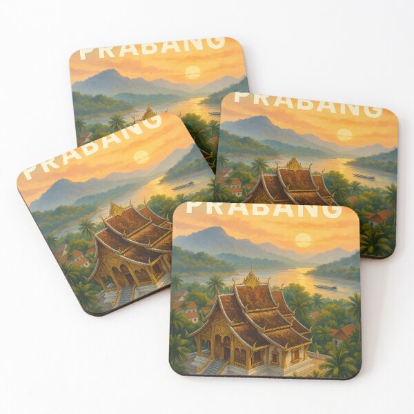 Item preview, Luang Prabang at Sunset, Northern Laos designed and sold by Places On Earth.
