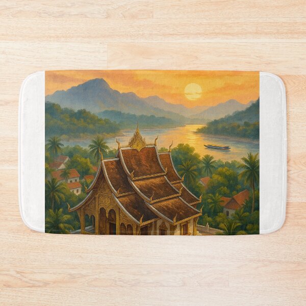 Item preview, Luang Prabang at Sunset, Northern Laos designed and sold by Places On Earth.