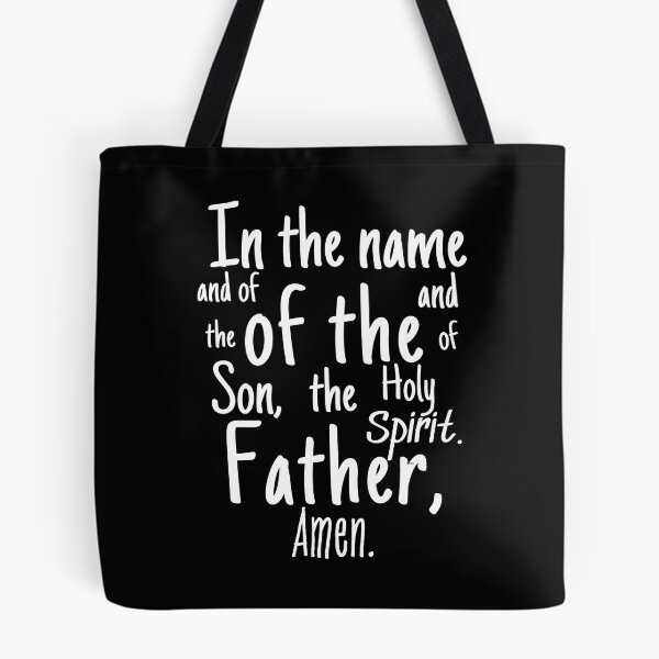 Item preview, In The Name Of The Father White Serenity Prayer Text Faith designed and sold by SplashTastic.