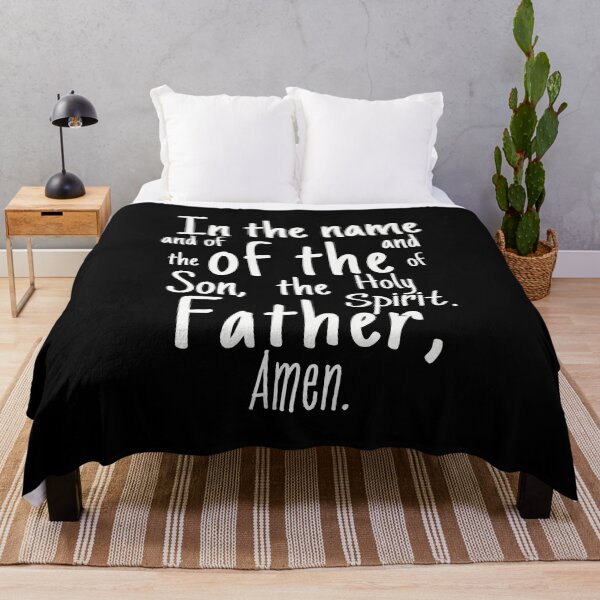Item preview, In The Name Of The Father White Serenity Prayer Text Faith designed and sold by SplashTastic.