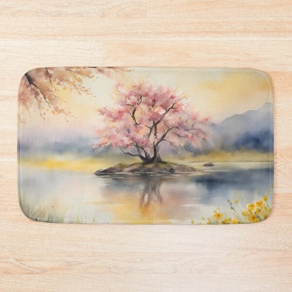 Item preview, Cherry Tree on Island in River designed and sold by CalmnessbyChoice.