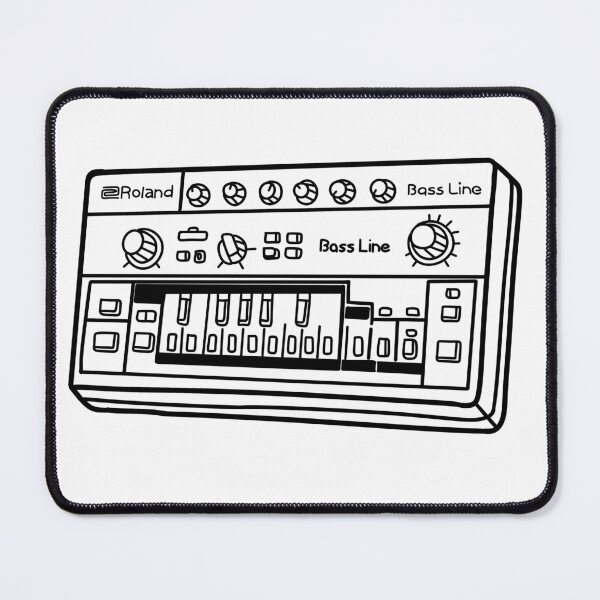 Item preview, Minimal TB-303 Line Art – Acid House Synth Design designed and sold by MELLOWMONDAY_.