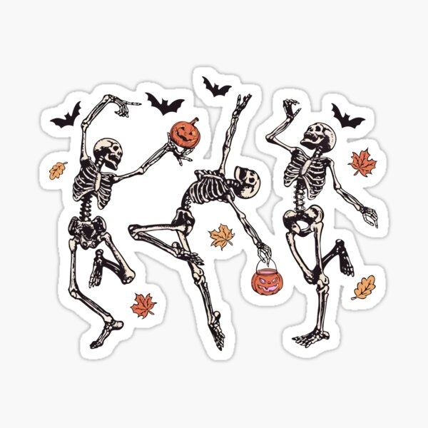 Item preview, Halloween Dancing Skeletons Graveyard Groove  designed and sold by Blok45.