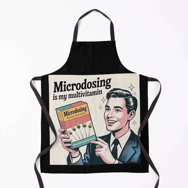 Item preview, Microdosing Is My Multivitamin – Vintage Mushroom Poster designed and sold by WykroMerch.