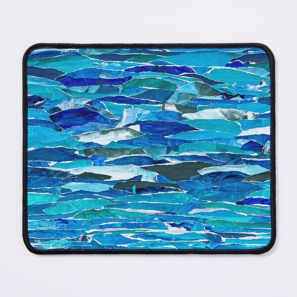 Item preview, Large Ocean-Sky Collage with Recycled Paper designed and sold by vmrshnkvart.