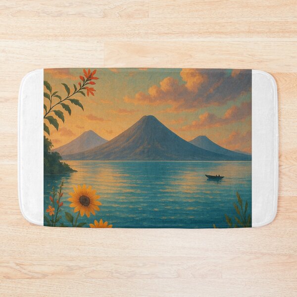 Item preview,  Sunset Over Lake Atitlán and Volcanoes designed and sold by Aryabek.