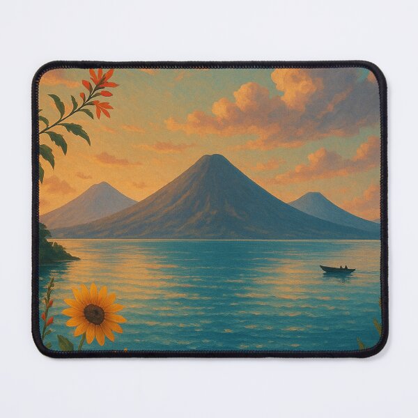 Item preview, Sunset Over Lake Atitlán and Volcanoes designed and sold by Aryabek.
