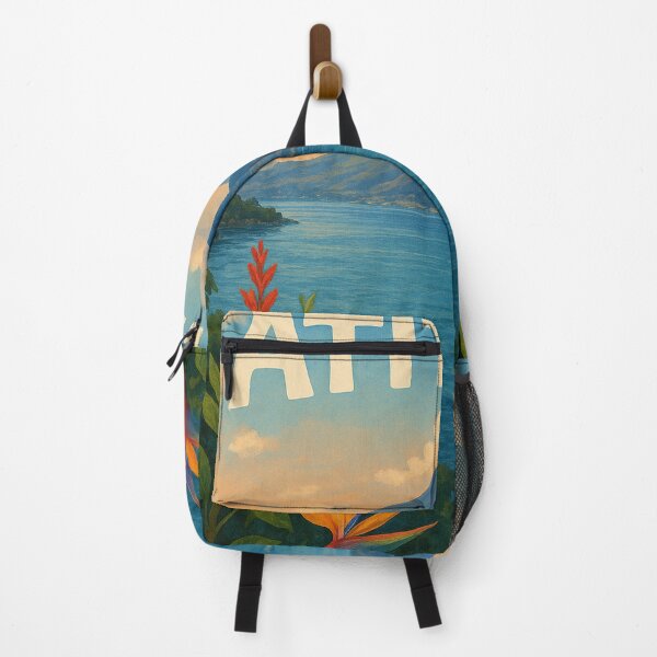 Item preview, Lake Atitlán with Tropical Flowers and Volcano View designed and sold by Aryabek.