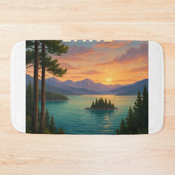 Item preview,  Sunrise Over Flathead Lake and Island Vista designed and sold by Aryabek.