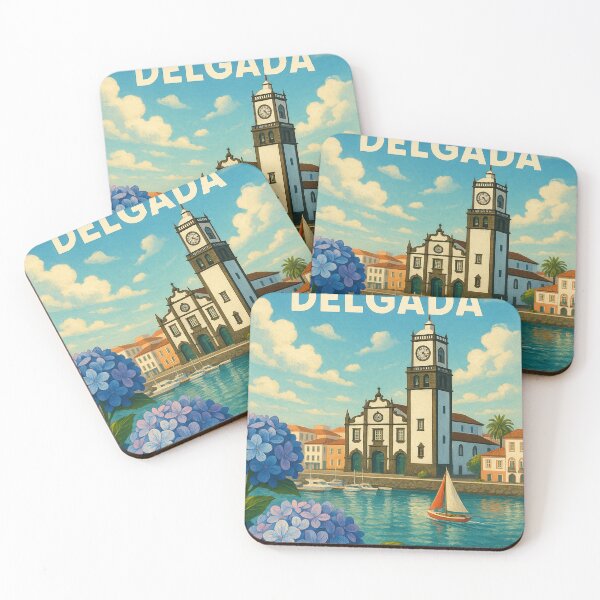 Item preview,  Coastal Marina and Church, Ponta Delgada, Azores designed and sold by Aryabek.