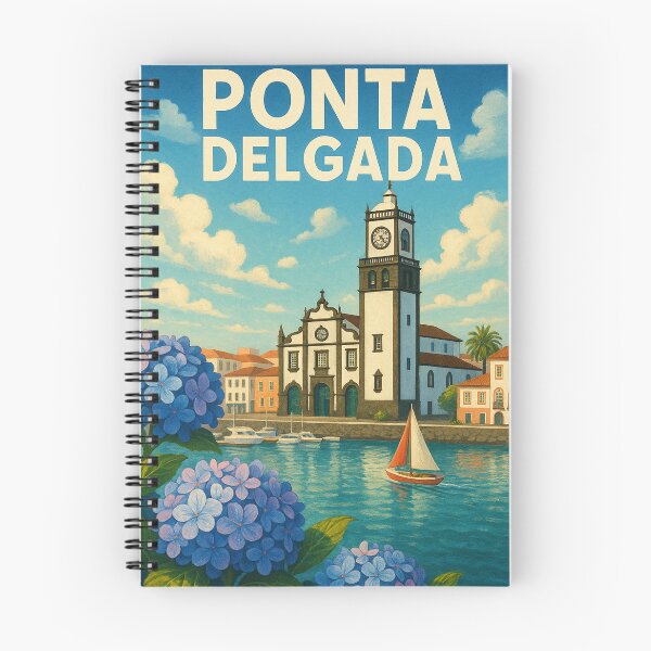 Item preview,  Coastal Marina and Church, Ponta Delgada, Azores designed and sold by Aryabek.