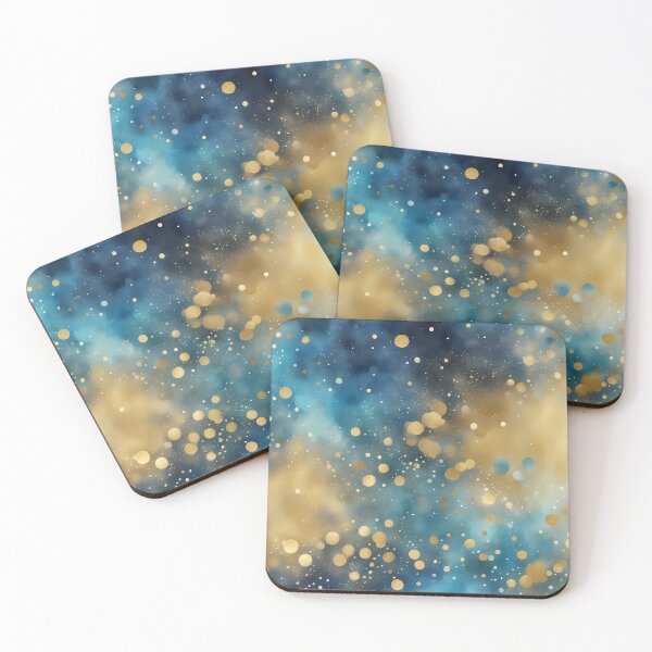 Item preview, Gold and Blue Abstract designed and sold by CalmnessbyChoice.