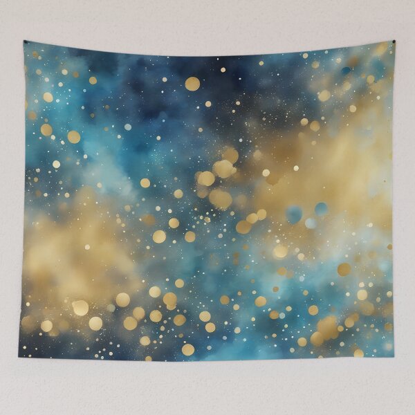 Item preview, Gold and Blue Abstract designed and sold by CalmnessbyChoice.