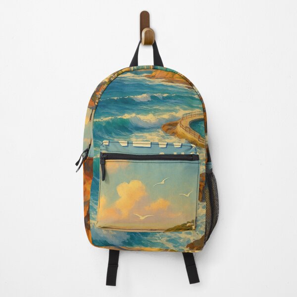 Item preview, Ocean Baths and Clifftop View, Newcastle Australia designed and sold by Aryabek.