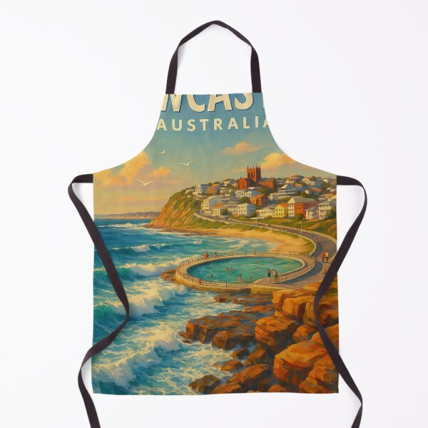 Item preview, Ocean Baths and Clifftop View, Newcastle Australia designed and sold by Aryabek.