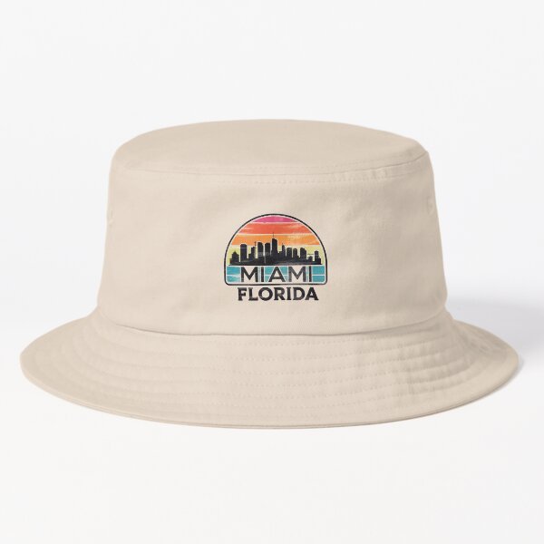 Item preview, Miami Florida Retro Skyline Tropical Sunset designed and sold by TheMantanArt.