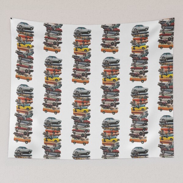 Item preview,  Stacked Cars T-Shirt – Retro Auto Pile-Up Art for Car Lovers designed and sold by Bigohobi.