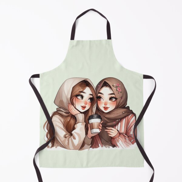 Item preview, Realistic Hijabi Friends in Casual Outfits designed and sold by Lulunza.
