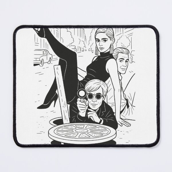 Item preview, Andy Warhol & Edie Sedgwick – Pop Art Noir Line Art designed and sold by Outlined Era.