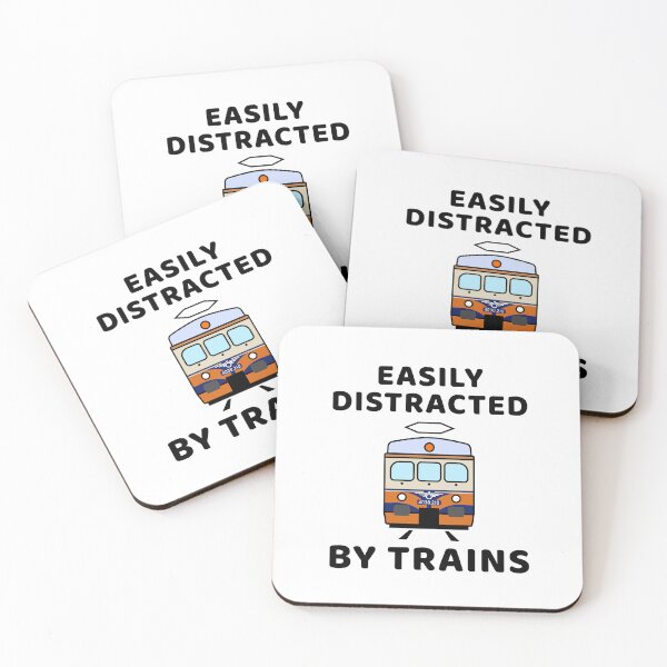 Item preview, Easily distracted by trains; Easily distracted by trains (4030) designed and sold by WurmWeb.DesignShop.