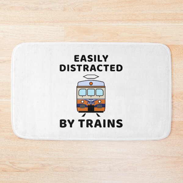 Item preview, Easily distracted by trains; Easily distracted by trains (4030) designed and sold by WurmWeb.DesignShop.
