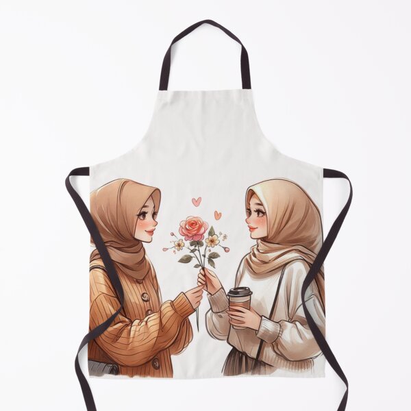 Item preview, Realistic Hijabi Friends in Casual Outfits designed and sold by Lulunza.