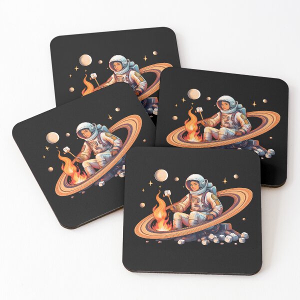 Item preview, Astronaut Toasting Marshmallows on Saturn’s Rings designed and sold by Vrixat.