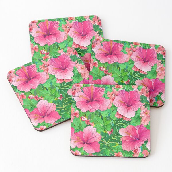 Artikelvorschau, Leuchtend rosa Hibiskus entworfen und verkauft von CoolPixels.