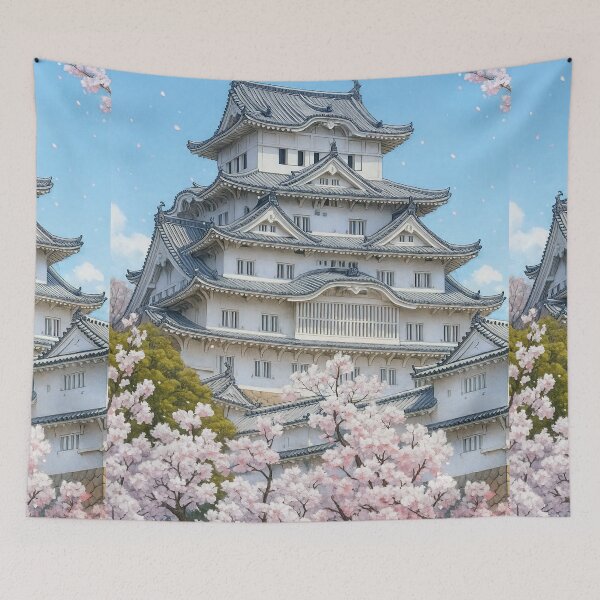 Item preview, The Himeji Castle and Sakura Blossom designed and sold by Takeda-art.