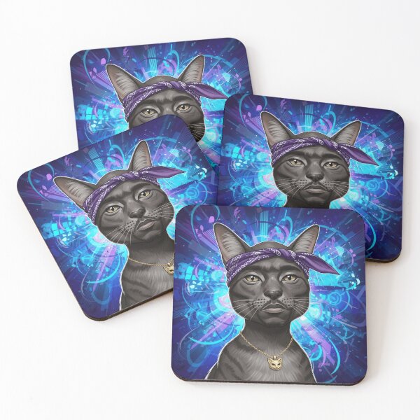 Item preview, 2Pawc Shaclaw – All Eyez on Mew designed and sold by Nine Lives Tour.