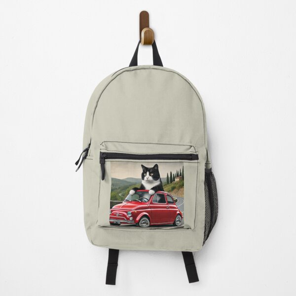Item preview, Cat in Fiat 500 in the countryside designed and sold by DesignFrabu.