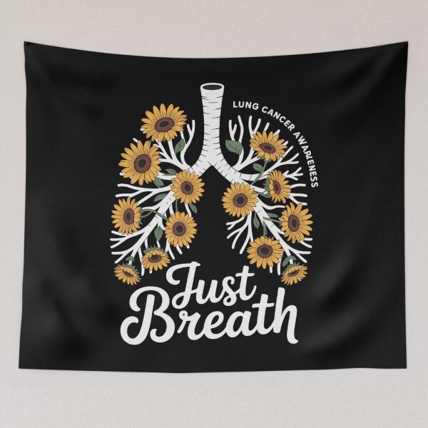 Item preview, Just Breathe Lung Cancer Awareness Support Ribbon designed and sold by savrmiller.
