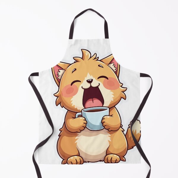 Item preview, Sleepy Cat with Coffee – Cozy Morning Vibes Sticker designed and sold by myConceptArt.
